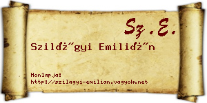 Szilágyi Emilián névjegykártya