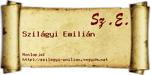 Szilágyi Emilián névjegykártya
