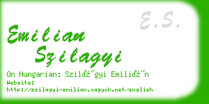 emilian szilagyi business card